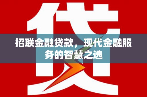 贺兰招联金融贷款，现代金融服务的智慧之选