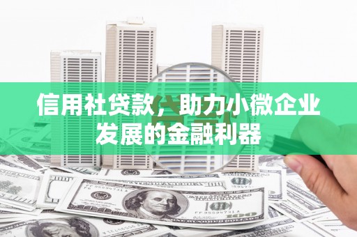 贺兰信用社贷款，助力小微企业发展的金融利器