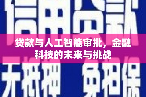 贺兰贷款与人工智能审批，金融科技的未来与挑战