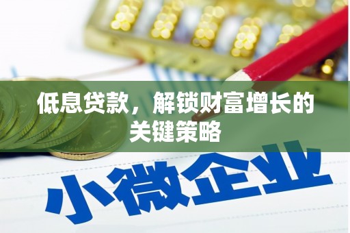 贺兰低息贷款，解锁财富增长的关键策略