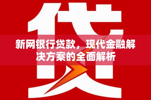贺兰新网银行贷款，现代金融解决方案的全面解析