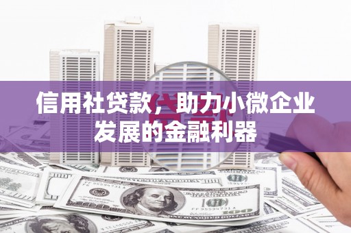 贺兰信用社贷款，助力小微企业发展的金融利器