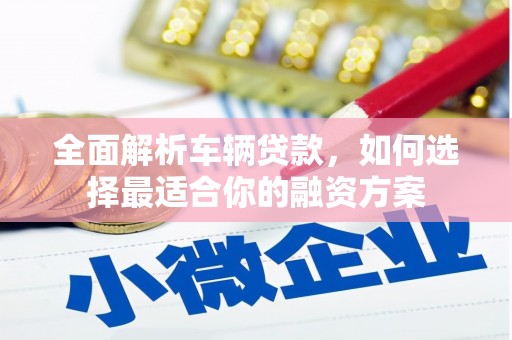 贺兰全面解析车辆贷款，如何选择最适合你的融资方案