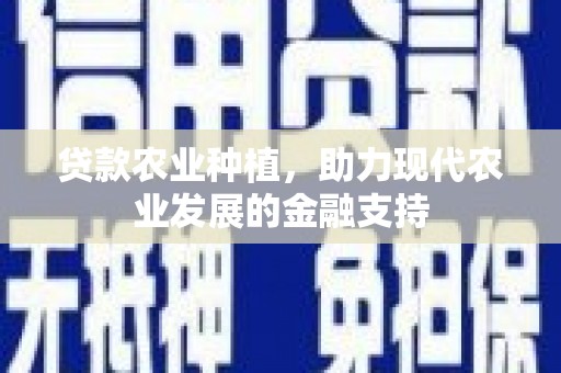 贺兰贷款农业种植，助力现代农业发展的金融支持